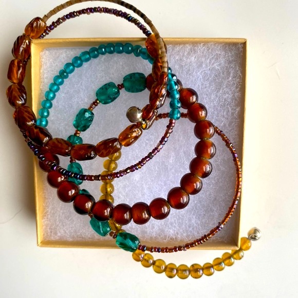 Boho Hippie Beaded Stretchy Wrap Bracelet - Picture 4 of 4